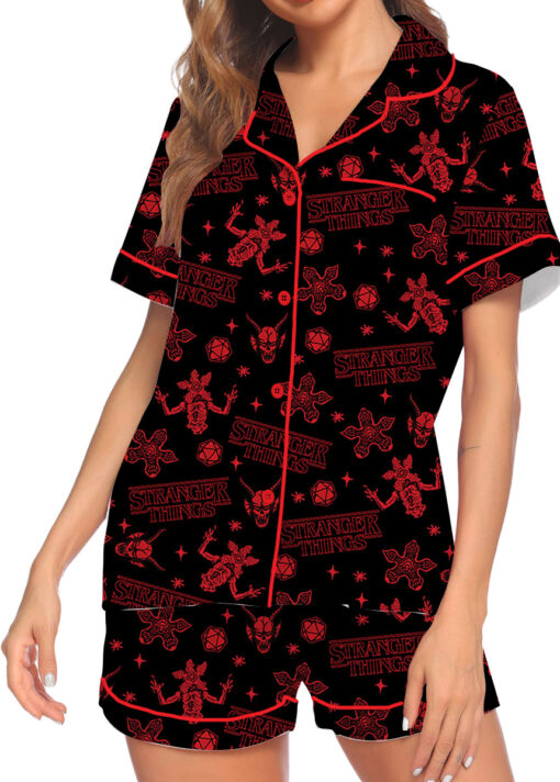 The Stranger Things Movie Satin Pajama Set For Women
