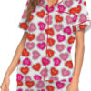 Valentine Day's Heart Shape Satin Pajama Set For Women