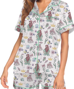 Alternative view of Women’s The Little Mermaid Movie Satin Pajama Set, White Color, US Size S-5XL