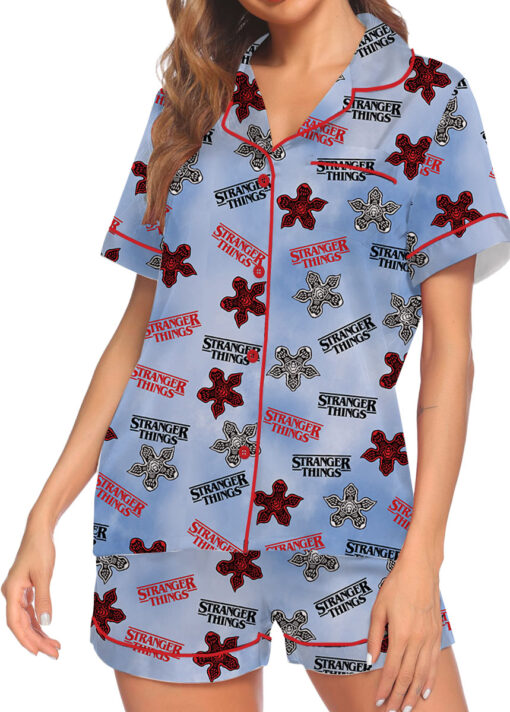 The Tranger Thing Movie Satin Pajamas Set For Women