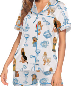 Alternative view of Women’s Espresso SC Satin Pajamas Set For Women, White Color, US Size S-5XL