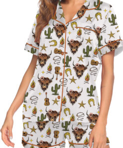 Women’s Rustic Americana Western Satin Pajama Set For Women