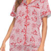 Romantic Valentine's Day Satin Pajamas Set For Women