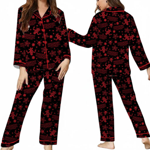 The Stranger Things Movie Satin Pajama Set For Women