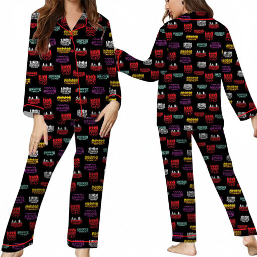 The Stranger Thing Movie Satin Pajamas Set For Women