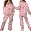 Romantic Valentine's Day Satin Pajamas Set For Women