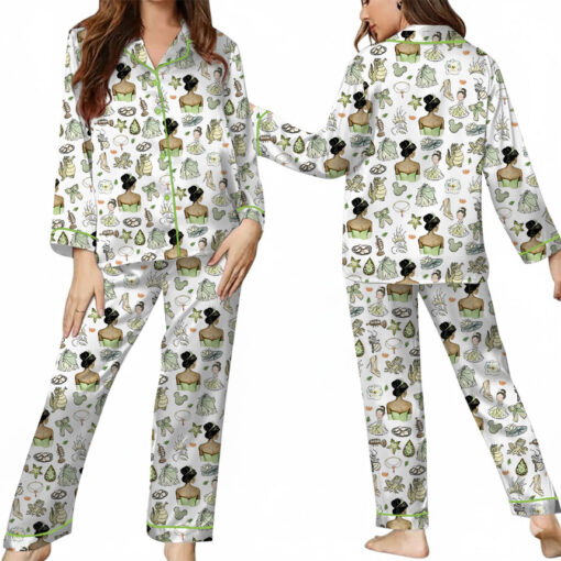 Women’s Princess And The Frog Pajamas Set For Women, White Color, US Size S-5XL - Image 8