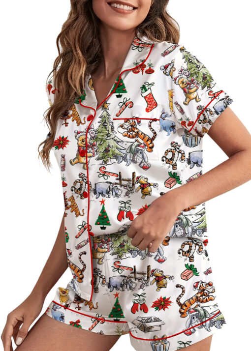 Disney Winnie The Pooh Pajamas, Pooh And Friends Pajamas Set, Honey Pooh Bear Women Pajamas, Disney Cartoon Gift, Gift For Her, Pooh Pajamas