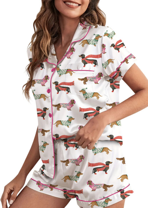 Women's Dachshund Cute Dog Pajama Set