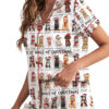 The 12 Dogs Of Christmas Satin Pajamas Set For Women