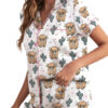 Women’s Western Cow Cactus Satin Pajama Set For Women