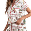 Christmas Dinner Party Satin Pajamas Set For Women
