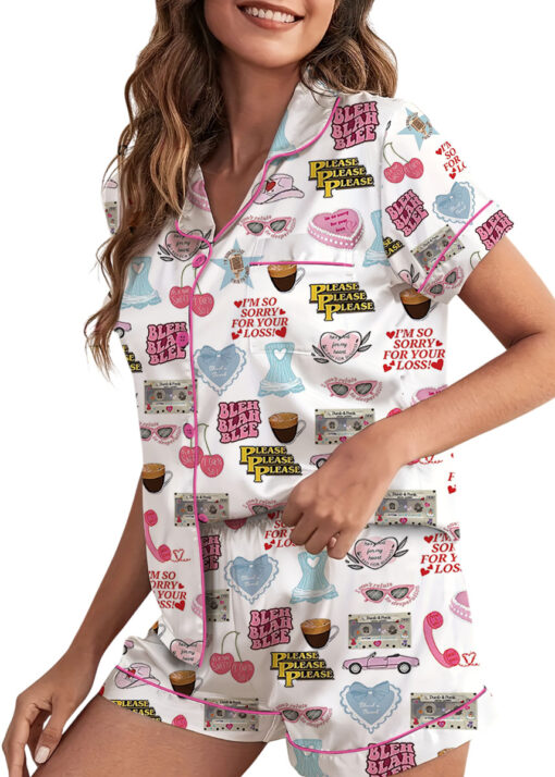 Bleh Blah Blee Satin Pajamas Set For Women - Image 3