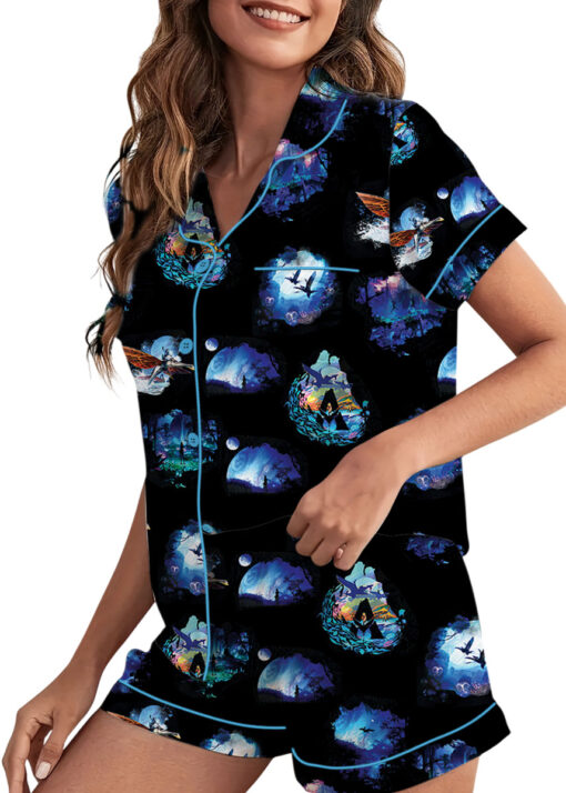 Avatar The Way Of Water Satin Pajamas Set For Women - Image 2