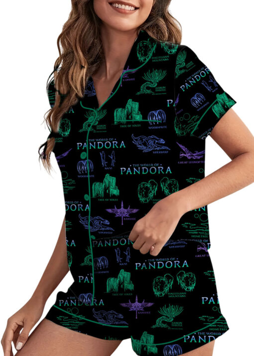 The World Of Pandora Satin Pajamas Set For Women - Image 3