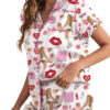 Espresso Music Album Satin Pajamas Set For Women
