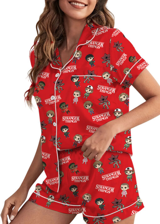 The Stranger Thing Movie Satin Pajamas Set For Women
