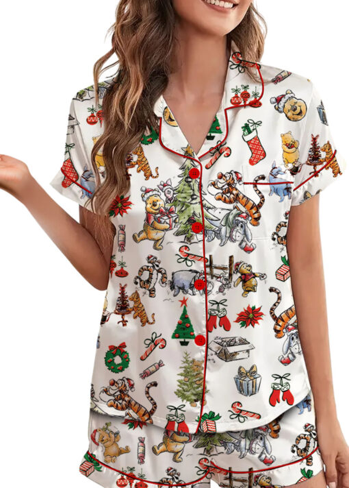 Disney Winnie The Pooh Pajamas, Pooh And Friends Pajamas Set, Honey Pooh Bear Women Pajamas, Disney Cartoon Gift, Gift For Her, Pooh Pajamas