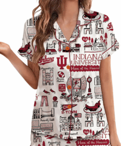 Alternative view of Indiana University Satin Pajamas Set For Women