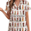 The 12 Dogs Of Christmas Satin Pajamas Set For Women