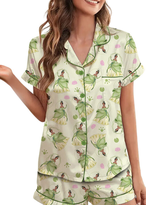 Princess Tiana Satin Pajamas Set For Women, The Princess And The Frog Pajama