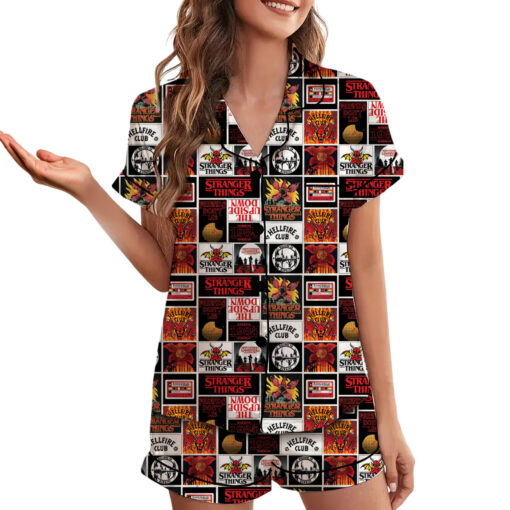 Stranger Things Movie Satin Pajamas Set For Women