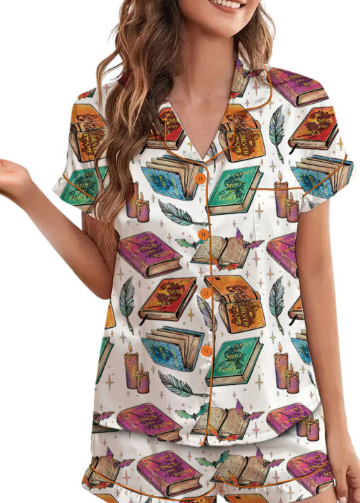 Women's Coquette Acotar Satin Pajamas Set For Women - Image 2