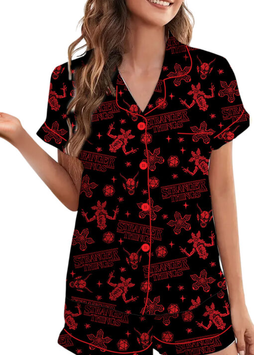 The Stranger Things Movie Satin Pajama Set For Women