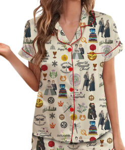 Alternative view of Fraser's Ridge Retro TV Series Satin Pajamas Set For Women