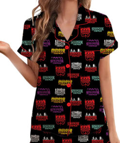 The Stranger Thing Movie Satin Pajamas Set For Women