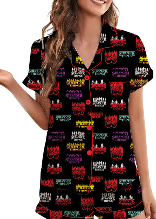 The Stranger Thing Movie Satin Pajamas Set For Women