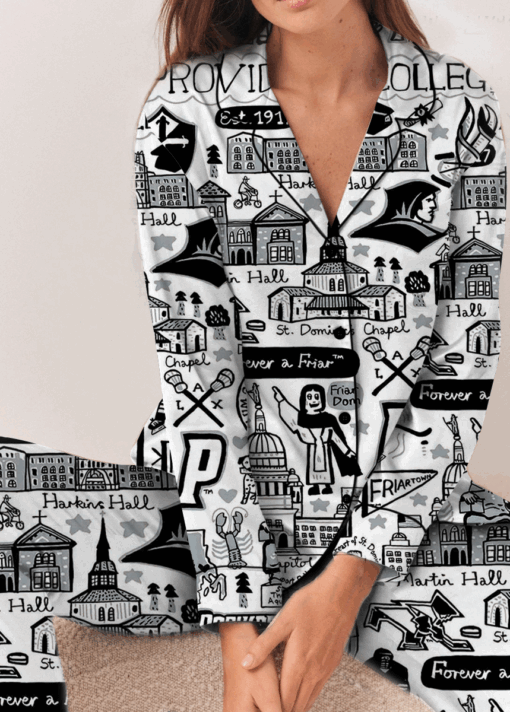 Providence College Satin Pajama Set For Women - Image 7