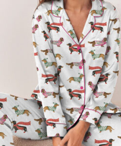 Women's Dachshund Cute Dog Pajama Set