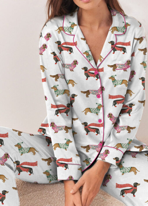 Women's Dachshund Cute Dog Pajama Set