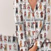 The 12 Dogs Of Christmas Satin Pajamas Set For Women