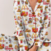 Christmas Mc Donald Pajamas Set, Mc Donald Pyjamas, McDonald Pajamas Women, Mc Donald Pattern Sleepwear, Food Lover Night Wear Pajamas