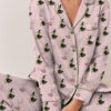 Green And Pink Duck Satin Pajamas Set For Women
