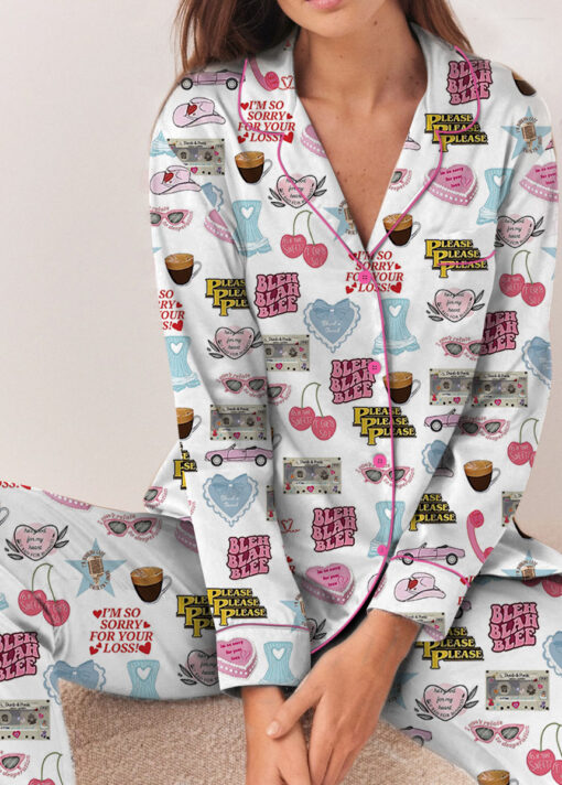 Bleh Blah Blee Satin Pajamas Set For Women - Image 9