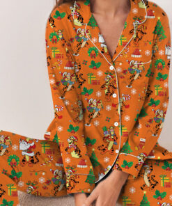 Christmas Disney Tigger Satin Pajamas Set For Women