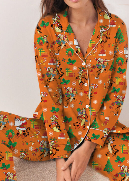 Christmas Disney Tigger Satin Pajamas Set For Women
