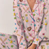 Coquette Softball Satin Pajama Set For Women