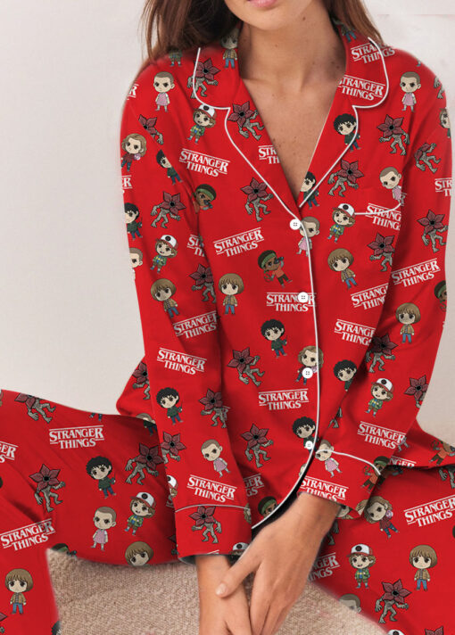 The Stranger Thing Movie Satin Pajamas Set For Women