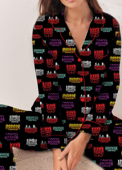 The Stranger Thing Movie Satin Pajamas Set For Women