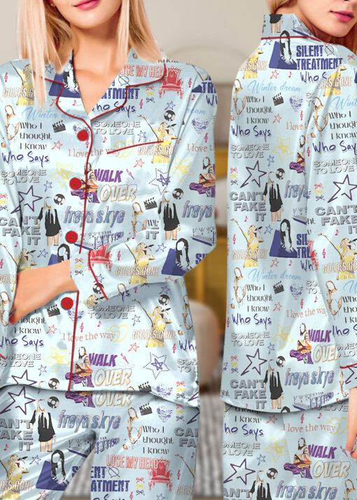 Aesthetic Star Satin Pajamas Set For Women - Image 22