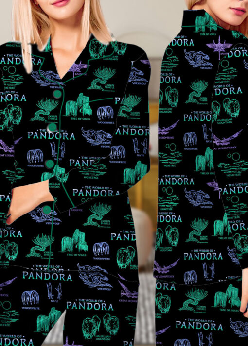 The World Of Pandora Satin Pajamas Set For Women - Image 11