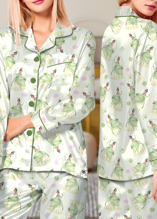 Princess Tiana Satin Pajamas Set For Women, The Princess And The Frog Pajama