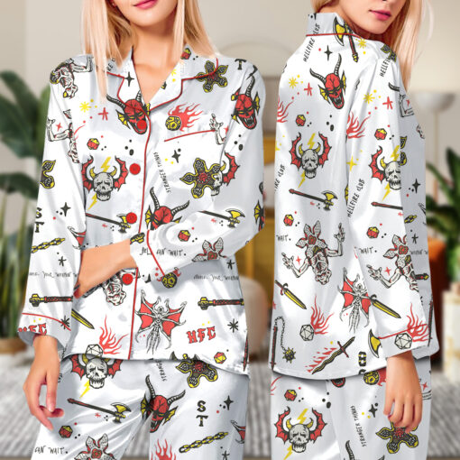 Stranger Things Movie Satin Pajamas Set For Women
