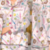 Coquette Softball Satin Pajama Set For Women