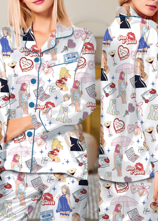 Short n’ Sweet Satin Pajamas Set For Women - Image 7