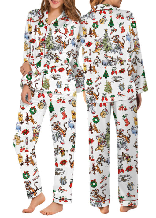 Disney Winnie The Pooh Pajamas, Pooh And Friends Pajamas Set, Honey Pooh Bear Women Pajamas, Disney Cartoon Gift, Gift For Her, Pooh Pajamas